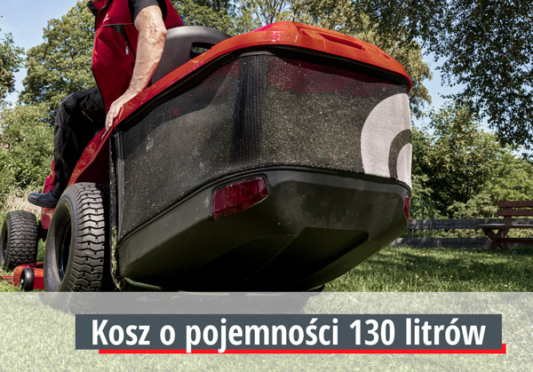 Kosz o pojemności 130 litrów w traktorku akumulatorowym Solo by AL-KO T 6200 Li